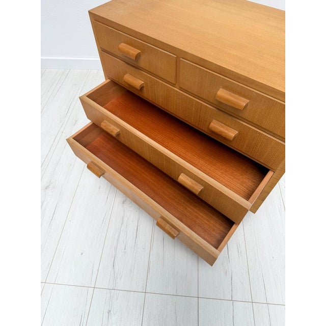 Wood Mid-Century Modern Oak Chest of Drawers, 1960s For Sale - Image 7 of 8
