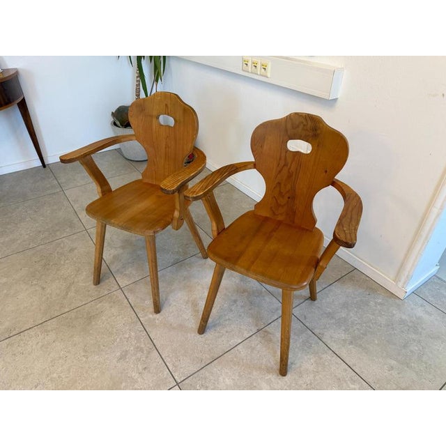 Rustic Farmhouse Armchair in Wood For Sale - Image 15 of 17