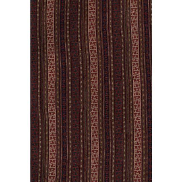 Vintage Persian Kilim, Square Rug With Intricate Geometric Stripes - Rug & Kilim For Sale In New York - Image 6 of 8