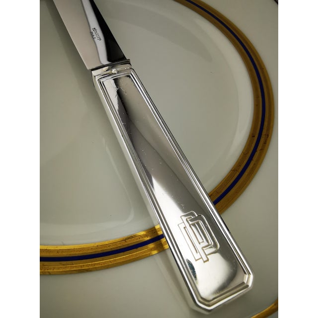 Silver Minerva Table Knives by V. Bizouard for Tetard, 1920s, Set of 12 For Sale - Image 9 of 14