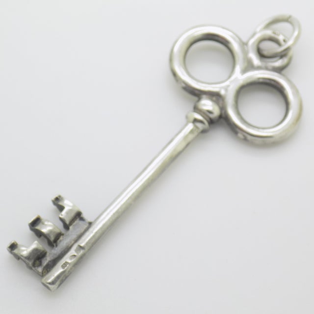 Vintage European Decorative Key Pendant in Silver 835, 1970s For Sale - Image 11 of 11