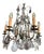 Louis XV 9-Light Cage Chandelier with Crystal Drops For Sale