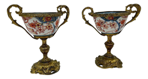 Gilt Bronze Mounted Imari Cups, 19th Century, Set of 2