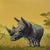 Masks We Wear, Wanting to Grow by 3rd Version (Ben Patterson) | Oil on cradled panel Rhino in a suit For Sale In Denver - Image 6 of 10
