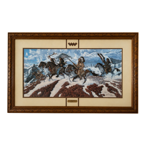1990s Richard Luce Predator Spirit Signed Limited Edition Framed Western Print