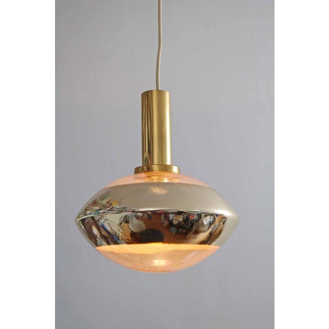 Peill & putzler large "ufo" pendant lamp from the magic eye series space age design of the 1970s rare model diameter 26cm,...