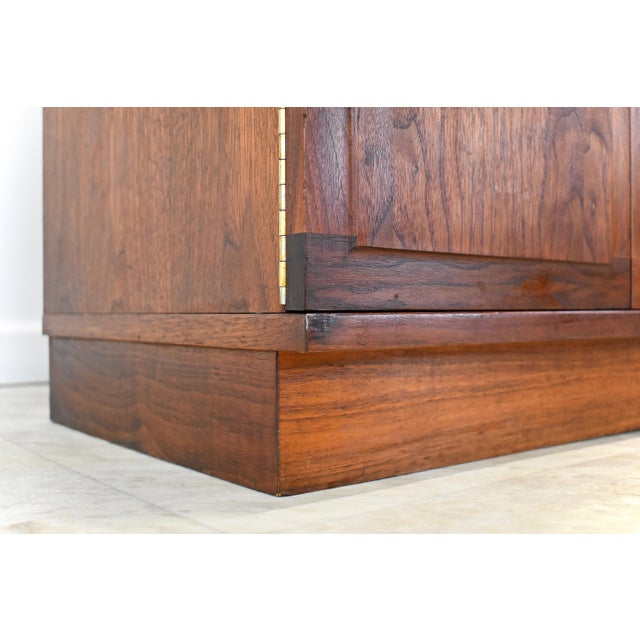 Brown 1960's Slate Top + Walnut Credenza Attributed to Jack Cartwright for Founders For Sale - Image 8 of 12