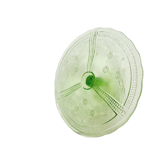 Forest Green Cake Bowl on Stand from Ząbkowice Glassworks, 1970s For Sale - Image 8 of 18