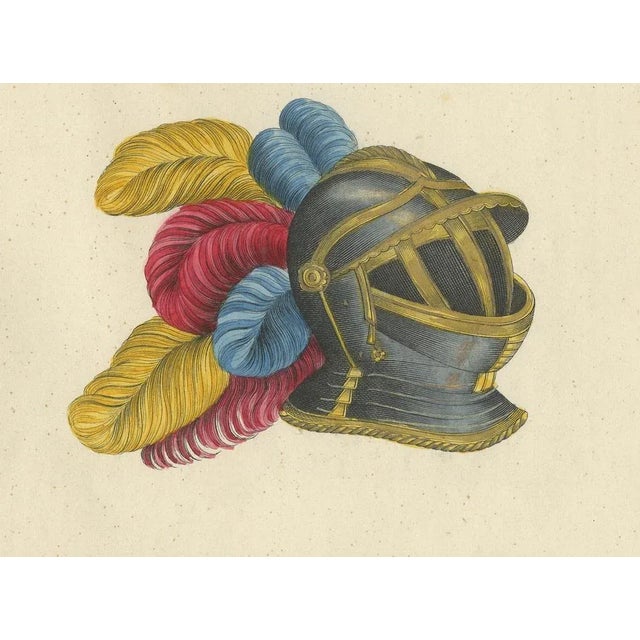 Von Reibisch, Knightly Helmets with Vibrant Plumes, 1842, Print For Sale - Image 3 of 7