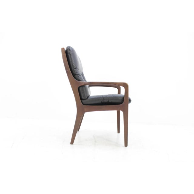 Mid-Century Danish Leather Armchair, 1962 For Sale - Image 4 of 12