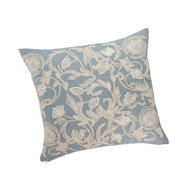 The Deauville Embroidered Throw Pillow Cover blends subtle elegance with meticulous craftsmanship. Hand-embroidered with...
