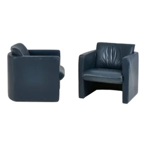 Post Modern Barrel Leather Chairs by Leolux, 1970