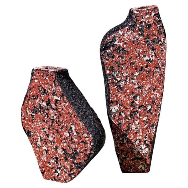 Fragment Red Vases by Donatas Zukauskas, Set of 2 For Sale - Image 10 of 10