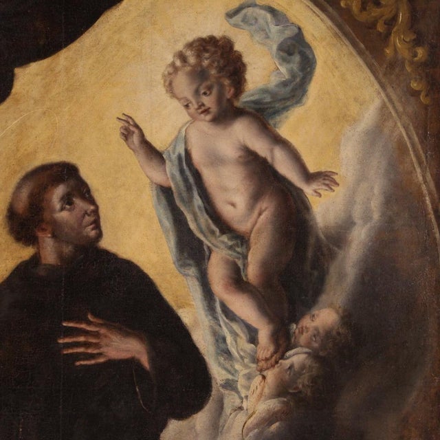 Mid 18th Century Unknown, Saint Anthony of Padua, 1750, Oil on Canvas For Sale - Image 5 of 14