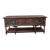 Antique English Carved Oak Sideboard With Intricate Geometric Carvings and Brass Hardware For Sale