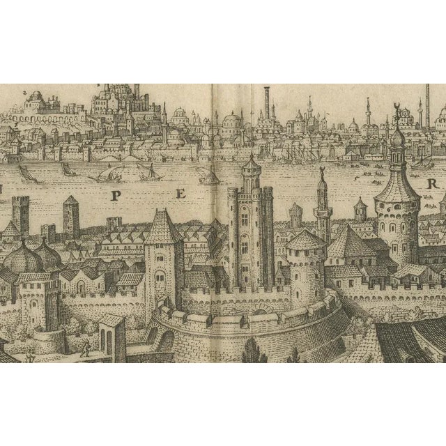 Matthäus Merian the Elder, Constantinople Panorama, 1635, Engraving For Sale - Image 5 of 12