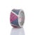 Art Deco 18k Solid Gold Pave Diamonds Sapphires & Ruby Cocktail Band Ring Size 7 For Sale - Image 3 of 10