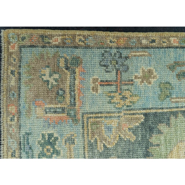 Turkish Oushak Rug 2'10" x 8'3" #19027 For Sale - Image 4 of 8