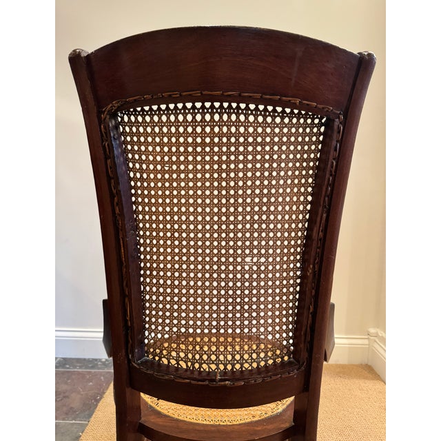 Wood Last Call! Vintage Victorian Mahogany and Cane Rocking Chair For Sale - Image 7 of 10
