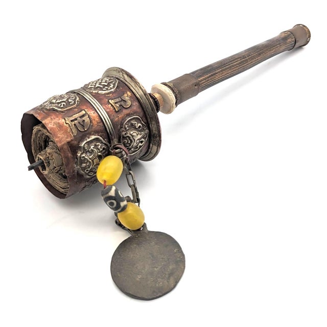 Tibetan "Mani Khorlo" Prayer Wheel For Sale In Miami - Image 6 of 7