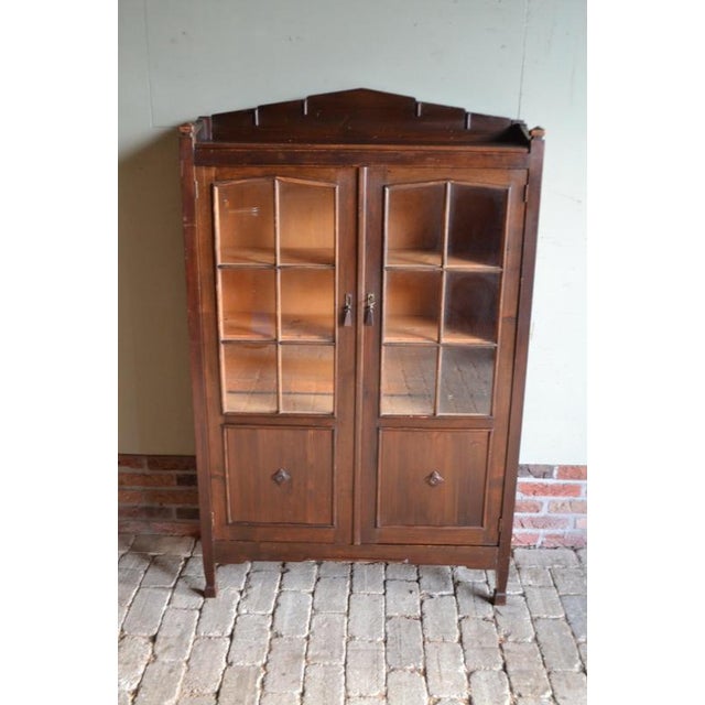 Antique Art Deco Wooden Fruit Tree Display Cabinet For Sale - Image 9 of 11
