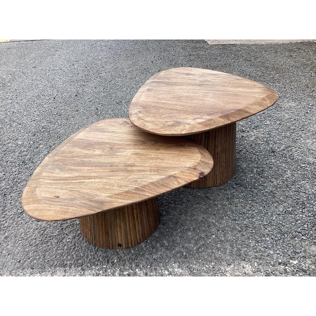 Wood Contemporary Mango Wood Coffee Tables For Sale - Image 7 of 11