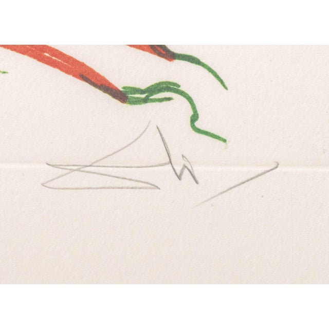 Pink Salvador Dali "Anemone (Forks)" Etching, 1972 For Sale - Image 8 of 12