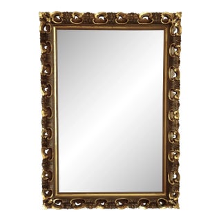 Hand Carved, Gilt, Solid Wood Picture Frame Circa 1900 From Belgium For Sale