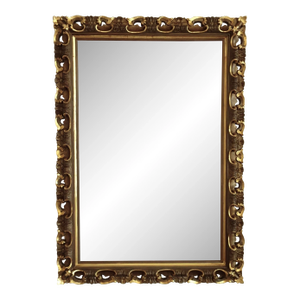 Hand Carved, Gilt, Solid Wood Picture Frame Circa 1900 From Belgium