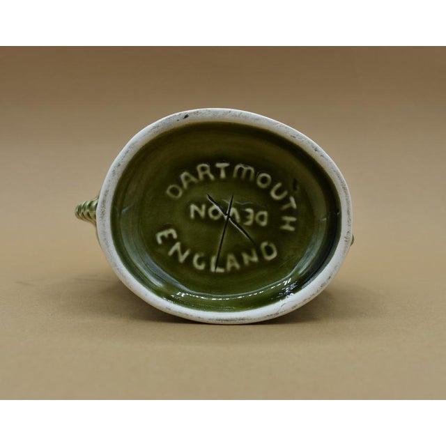 Green English Ceramic Fish Jug from Dartmouth, 1960s For Sale - Image 8 of 9