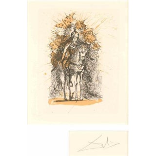 Cavalier Casqué aux Papillons, 1971, Etching and Aquatint For Sale