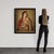 Spanish painting from the mid-20th century. Oil on canvas, glued on masonite, painting depicting Maternity, Woman with...