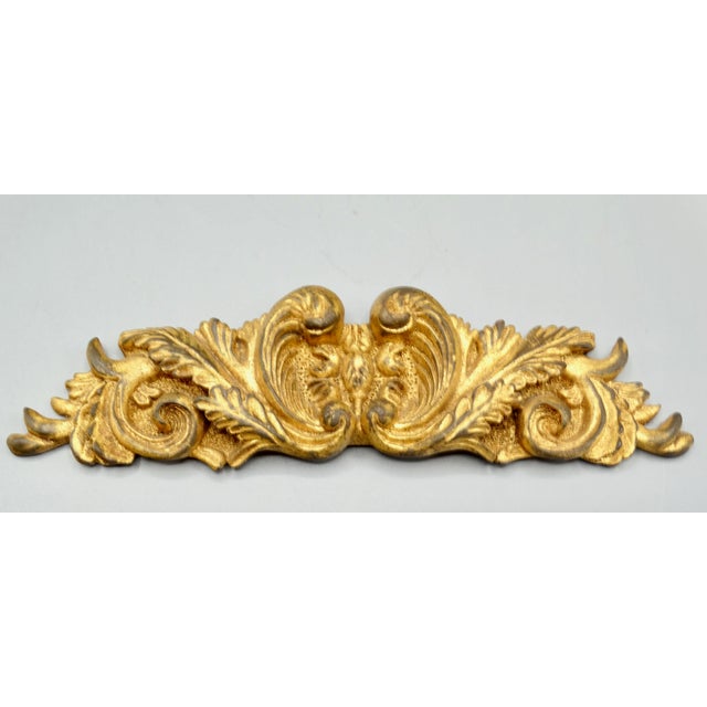 French Hand Carved Giltwood Pediment Architectural Element For Sale - Image 4 of 8