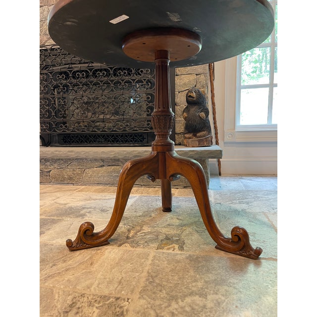 Vintage Starburst Marquetry Top Side Table For Sale - Image 9 of 12