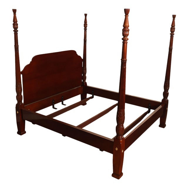 Councill King Size Mahogany Poster Bed Frame For Sale