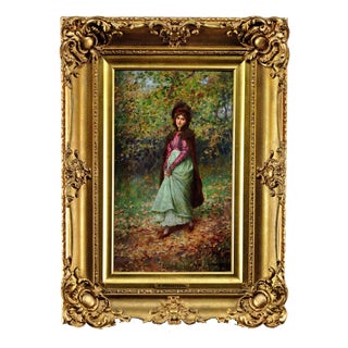 William Breakspeare, A Rendezvous in the Park in Autumn, Oil Painting For Sale