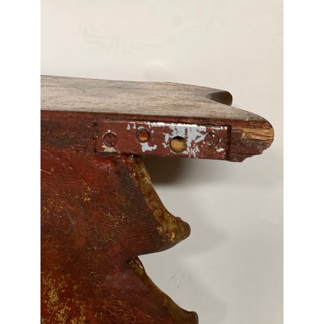 Wood Large Vintage Ornate Gilded Wood Wall Bracket With Cascading Leaf Motif. For Sale - Image 7 of 7