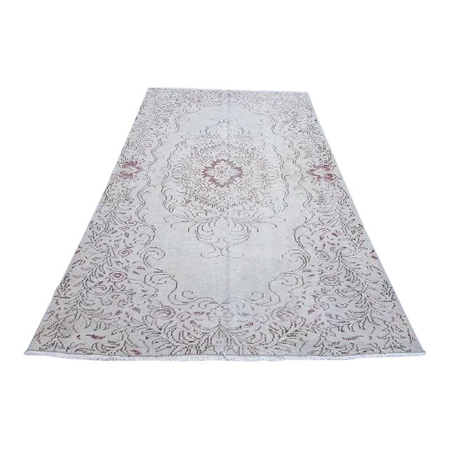 1960s Beige Tribal Anatolian Wool Carpet For Sale