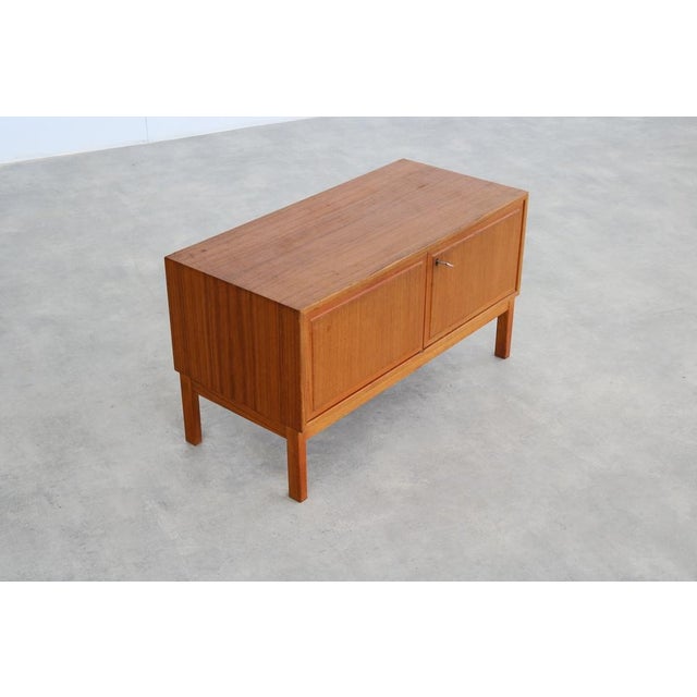 Mid-Century Modern Small Vintage TV Cabinet in Teak, Sweden, 1960s For Sale - Image 3 of 7