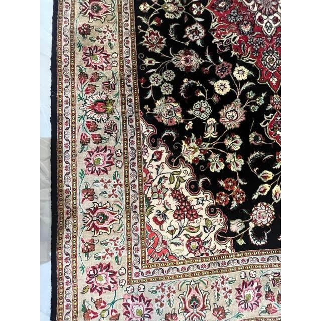 1970s 1970s Persian Silk Qum , 3'5" X 5'3" For Sale - Image 5 of 7