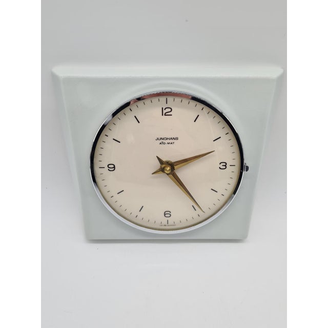 Ceramic Ceramic Ato-Mat Wall Clock from Junghans, Germany, 1970s For Sale - Image 7 of 12
