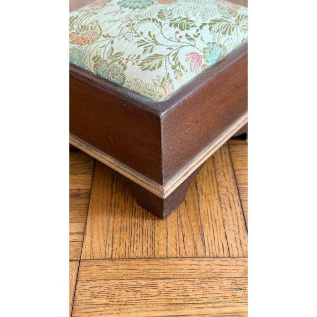 Victorian Late 19th Century Victorian Era Mini Upholstered Footstool For Sale - Image 3 of 13