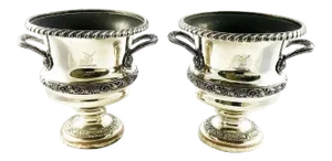 Old Sheffield Plate Silve Wine Champagne Coolers 19th Century - a Pair