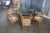 McGuire Mid Century Modern Octagonal Bamboo Dining Table & 8 Target Back Chairs For Sale - Image 9 of 18