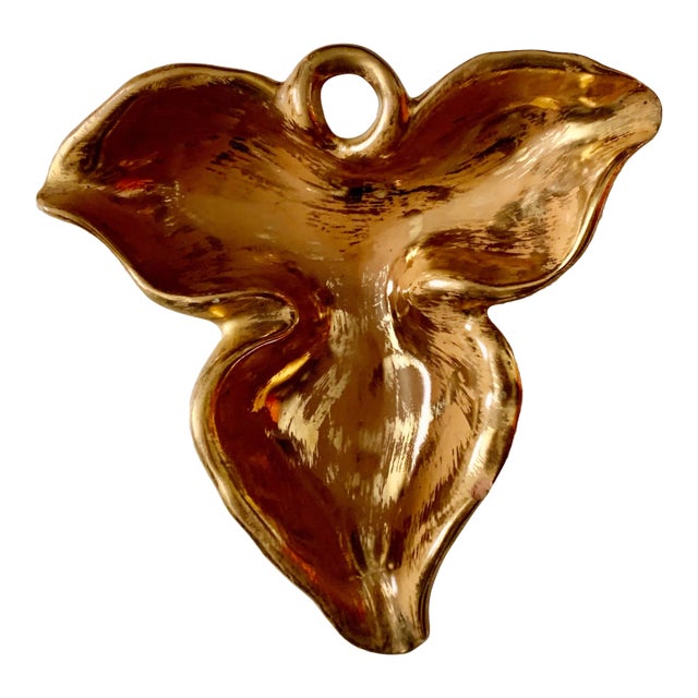 Vintage Stangl 3-Part Gilt Ceramic Server For Sale