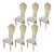 Italian Cream Lacquered High-Back Dining Chairs (Set of 6) – In the Style of Pietro Costantini For Sale