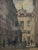 Original antique oil painting of the Herzog-Max-Burg building in Munich by Otto Van Ruppert (1841-1921). The building was...