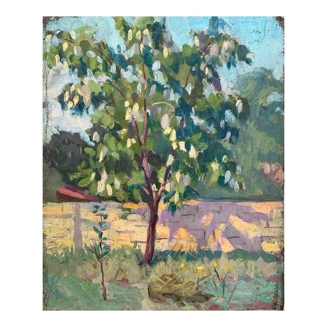 Vintage Summer Landscape Oil Painting, Ukrainian Impressionism, 1970s 39-30 For Sale