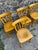 Set of six 1950s beechwood bistro chairs, stamped Luterma (except for one, as the seat has been reupholstered (see...