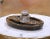 Late 19th Century 19th Century English Walnut and Mother-of-Pearl Oval Inkwell With Glass Insert For Sale - Image 5 of 11